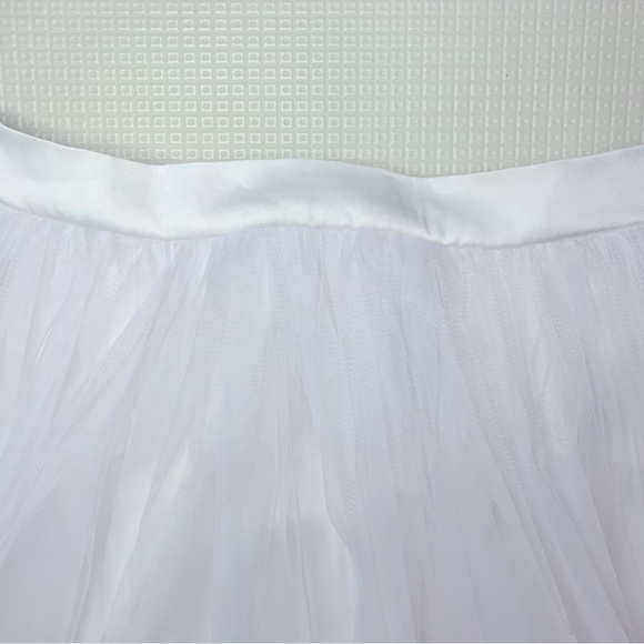 White tule ankle length skirt with slip - Picture 2 of 4